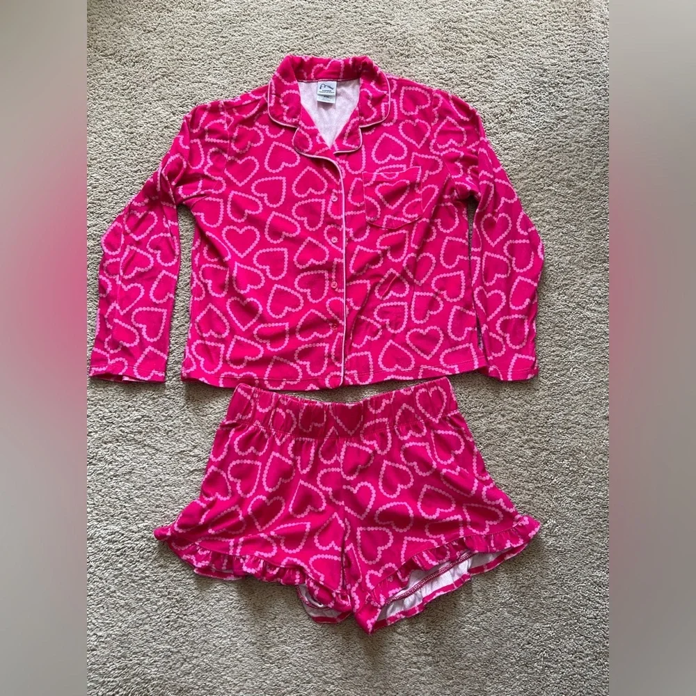 Girls Art Class size XL Pink Hearts Pajamas